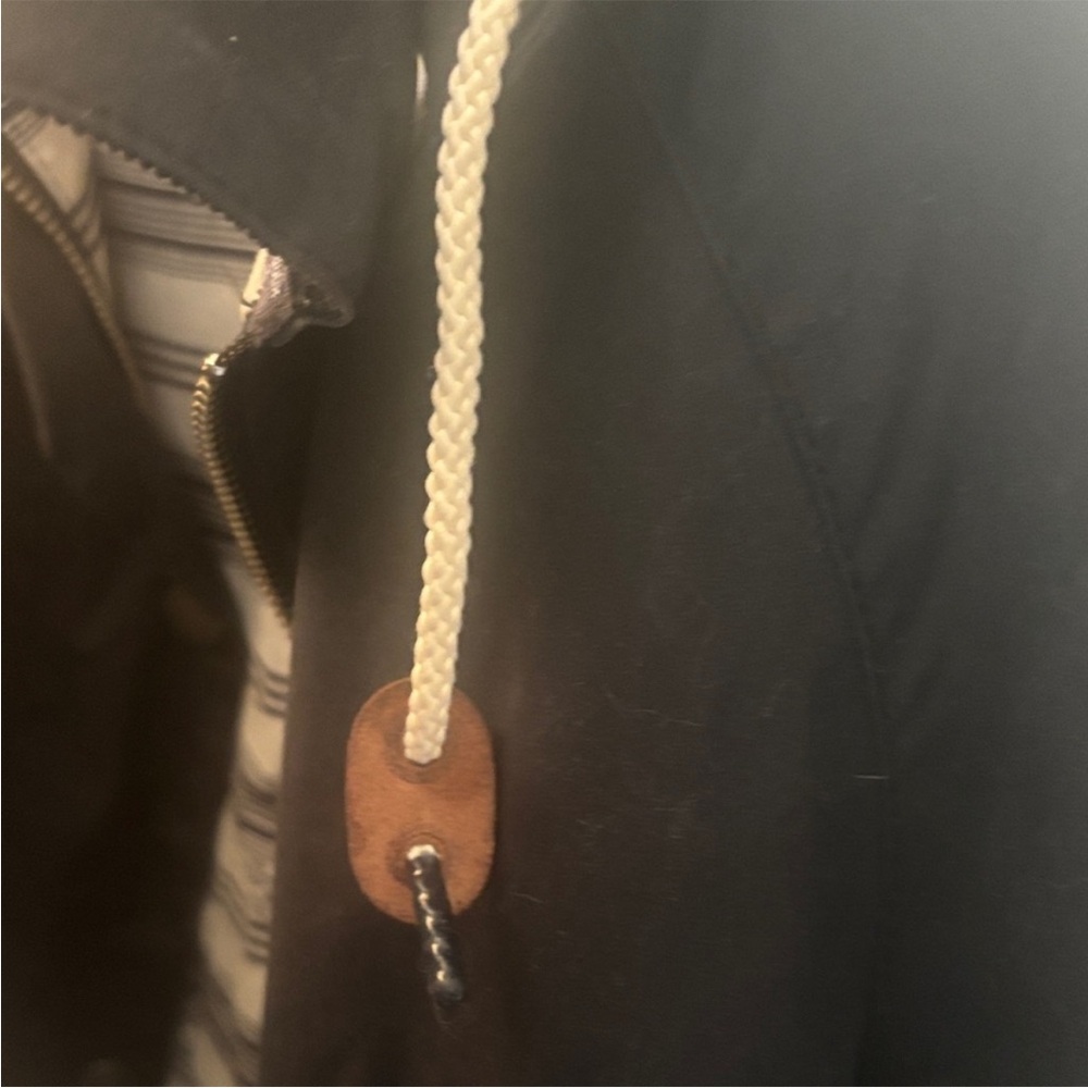 Barbour Navy Hooded Coat - Picture 12 of 13